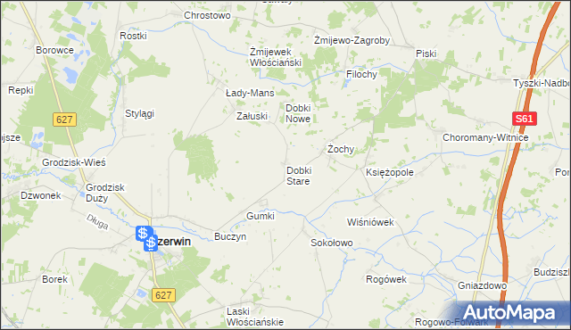 mapa Dobki Stare, Dobki Stare na mapie Targeo