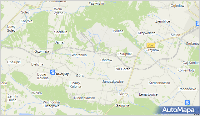 mapa Dobrów gmina Tuczępy, Dobrów gmina Tuczępy na mapie Targeo