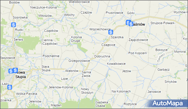 mapa Dobruchna, Dobruchna na mapie Targeo