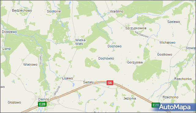 mapa Dochówko, Dochówko na mapie Targeo