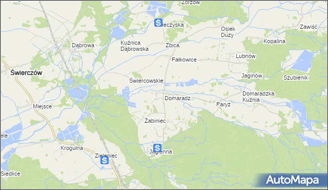 mapa Domaradz gmina Pokój, Domaradz gmina Pokój na mapie Targeo