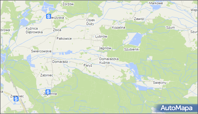 mapa Domaradzka Kuźnia, Domaradzka Kuźnia na mapie Targeo