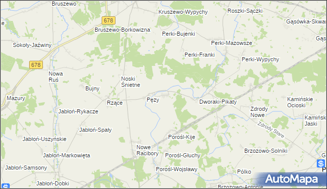 mapa Drągi, Drągi na mapie Targeo
