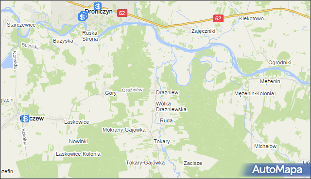 mapa Drażniew, Drażniew na mapie Targeo