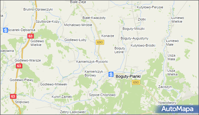 mapa Drewnowo-Ziemaki, Drewnowo-Ziemaki na mapie Targeo