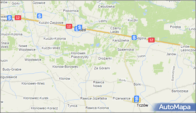 mapa Drożanki, Drożanki na mapie Targeo