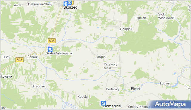 mapa Drupia, Drupia na mapie Targeo