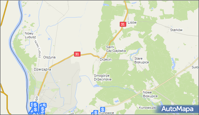 mapa Drzecin, Drzecin na mapie Targeo