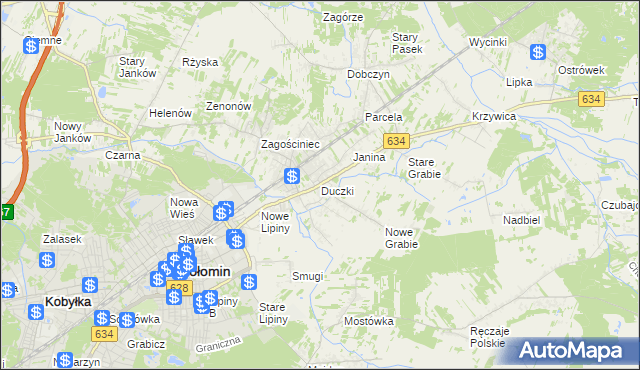 mapa Duczki, Duczki na mapie Targeo