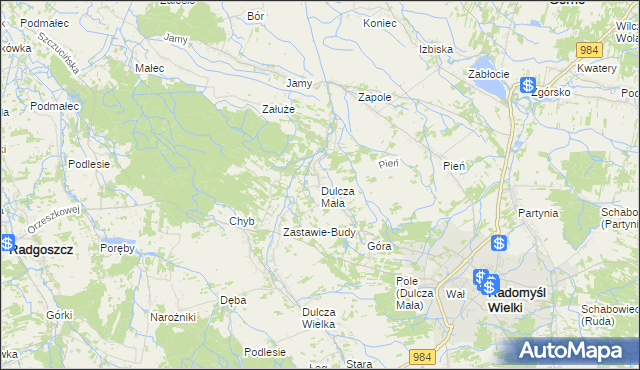 mapa Dulcza Mała, Dulcza Mała na mapie Targeo