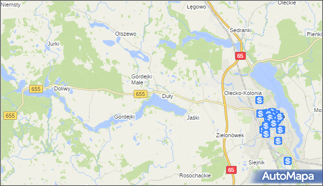 mapa Duły, Duły na mapie Targeo