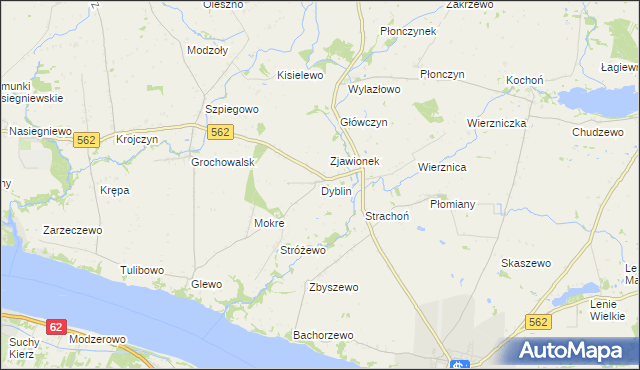 mapa Dyblin, Dyblin na mapie Targeo