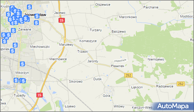 mapa Dziennice, Dziennice na mapie Targeo