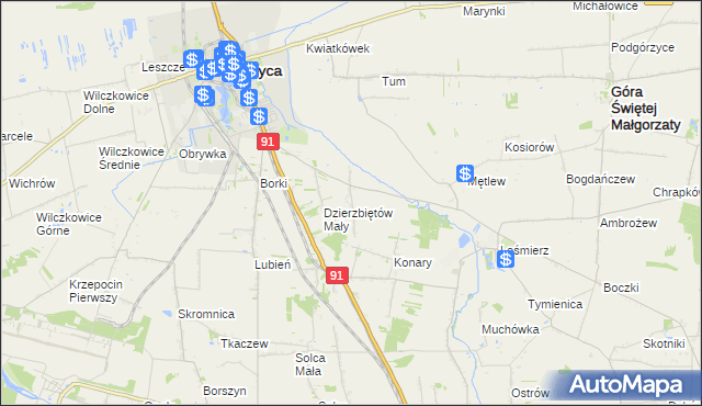 mapa Dzierzbiętów Duży, Dzierzbiętów Duży na mapie Targeo