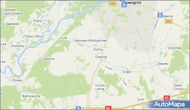 mapa Dzierzgi, Dzierzgi na mapie Targeo