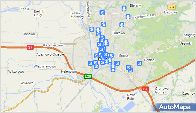 mapa Elbląga, Elbląg na mapie Targeo