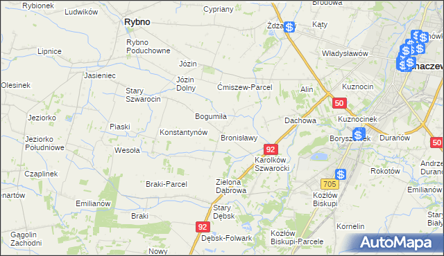 mapa Erminów, Erminów na mapie Targeo