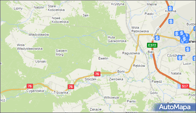 mapa Ewelin, Ewelin na mapie Targeo