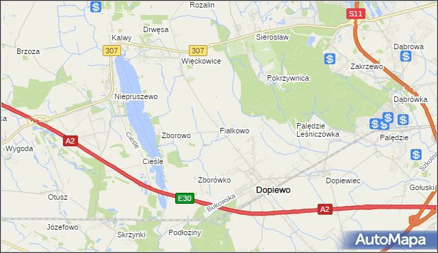 mapa Fiałkowo, Fiałkowo na mapie Targeo