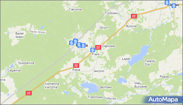 mapa Frank, Frank na mapie Targeo