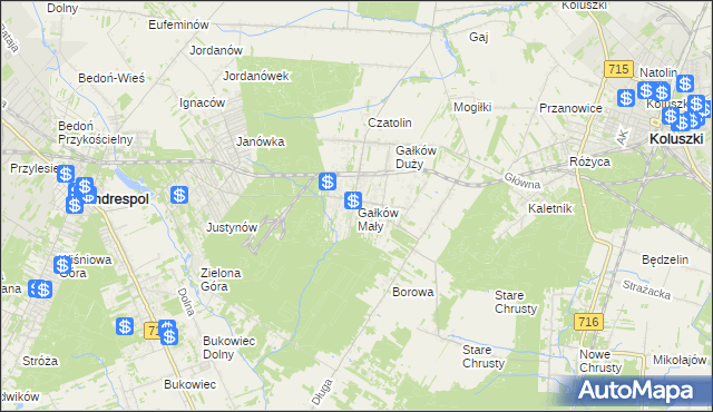 mapa Gałków Mały, Gałków Mały na mapie Targeo