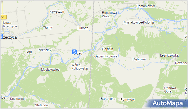 mapa Gapinin-Kolonia, Gapinin-Kolonia na mapie Targeo