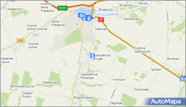 mapa Gardzienice Drugie, Gardzienice Drugie na mapie Targeo