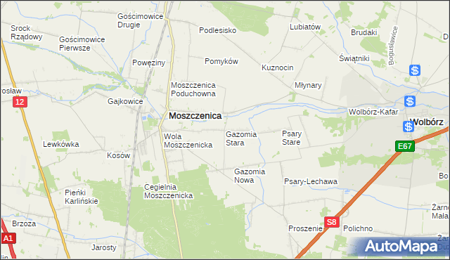 mapa Gazomia Stara, Gazomia Stara na mapie Targeo