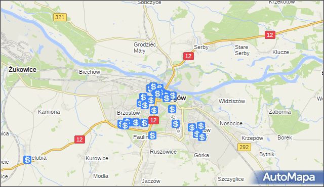 mapa Głogów, Głogów na mapie Targeo