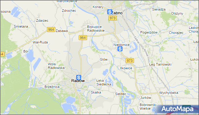 mapa Glów, Glów na mapie Targeo