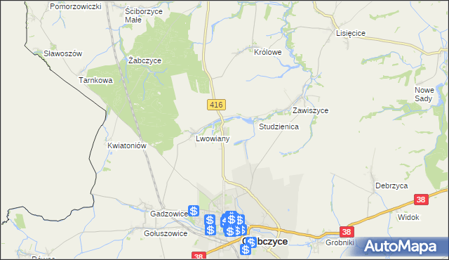 mapa Głubczyce-Sady, Głubczyce-Sady na mapie Targeo