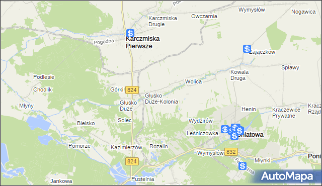 mapa Głusko Małe, Głusko Małe na mapie Targeo