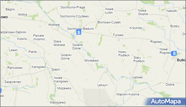 mapa Gocłowo, Gocłowo na mapie Targeo