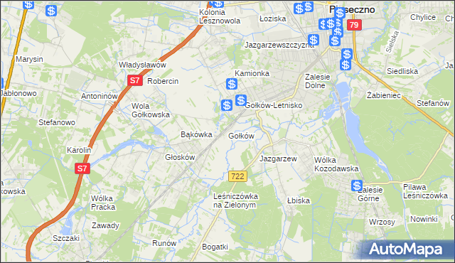 mapa Gołków, Gołków na mapie Targeo