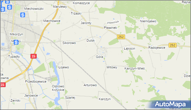 mapa Góra gmina Inowrocław, Góra gmina Inowrocław na mapie Targeo