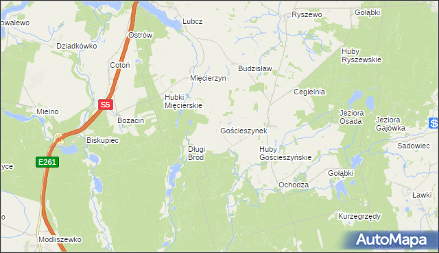 mapa Gościeszynek, Gościeszynek na mapie Targeo