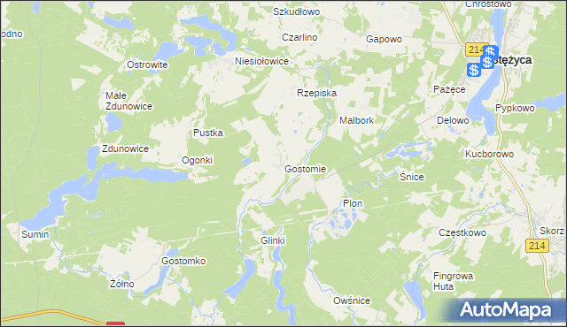 mapa Gostomie, Gostomie na mapie Targeo