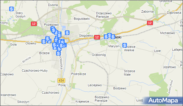 mapa Grabonóg, Grabonóg na mapie Targeo
