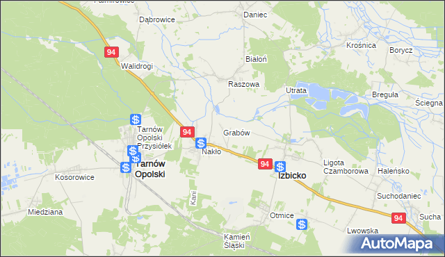 mapa Grabów gmina Izbicko, Grabów gmina Izbicko na mapie Targeo