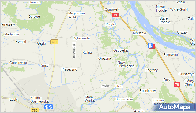 mapa Grażyna, Grażyna na mapie Targeo