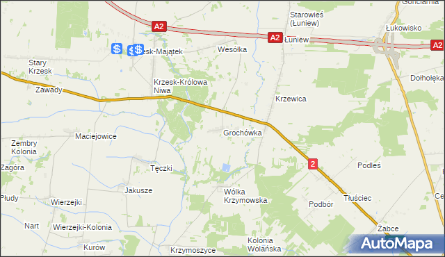 mapa Grochówka, Grochówka na mapie Targeo