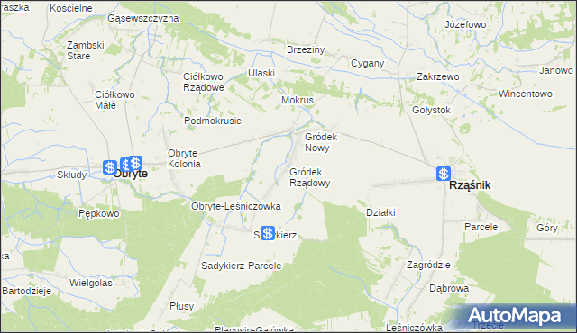 mapa Gródek Rządowy, Gródek Rządowy na mapie Targeo