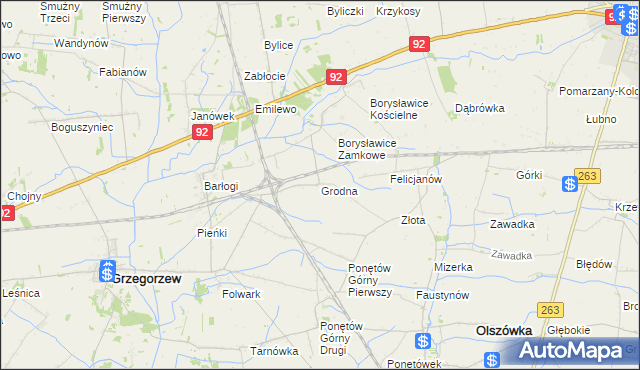 mapa Grodna, Grodna na mapie Targeo