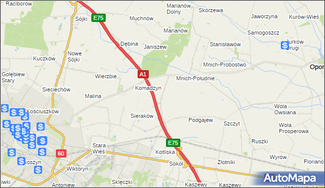 mapa Grotowice gmina Oporów, Grotowice gmina Oporów na mapie Targeo