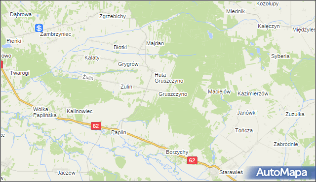 mapa Gruszczyno, Gruszczyno na mapie Targeo