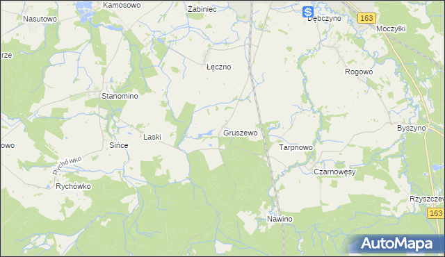 mapa Gruszewo, Gruszewo na mapie Targeo