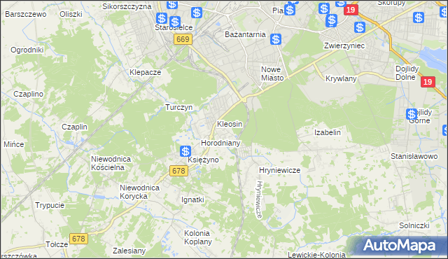 mapa Ignatki-Osiedle, Ignatki-Osiedle na mapie Targeo