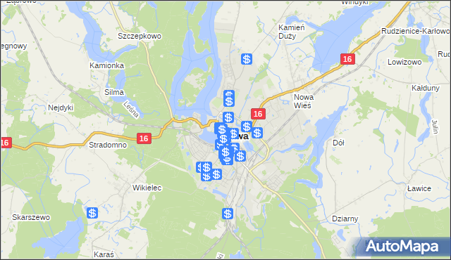 mapa Iława, Iława na mapie Targeo