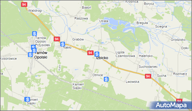 mapa Izbicko, Izbicko na mapie Targeo