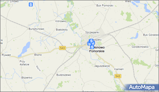 mapa Jabłonowo-Zamek, Jabłonowo-Zamek na mapie Targeo